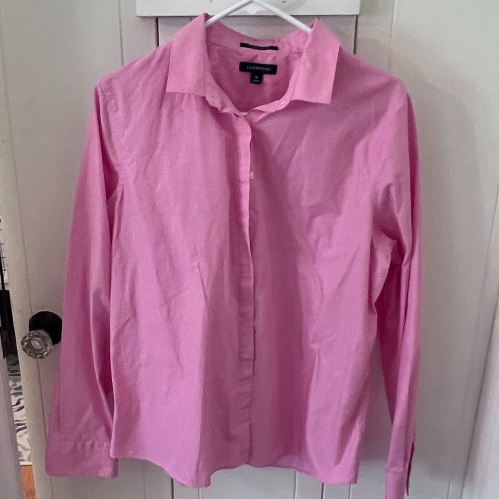 Lot of 4 Lands End Button Up Button Down Shirts No Iron Supima Sz 16